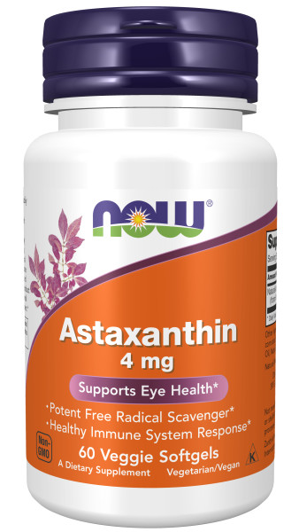 Антиоксидант NOW ASTAXANTHIN 4 мг (60 вег.капс)