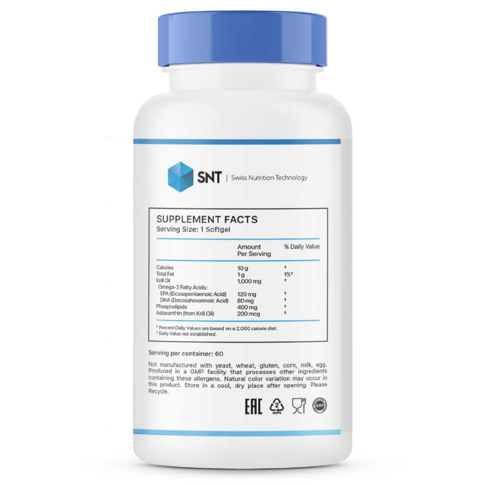 Жирные кислоты SNT Krill Oil 500 мг (60 капс)