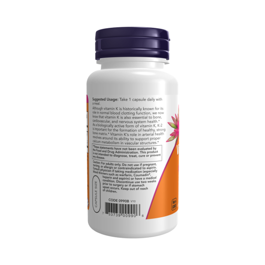 NOW VITAMIN K-2 (MK-4) 100 мкг (100 вег.капс)