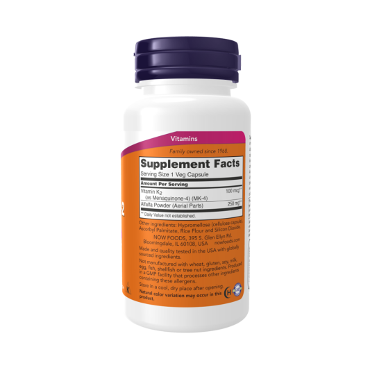 NOW VITAMIN K-2 (MK-4) 100 мкг (100 вег.капс)