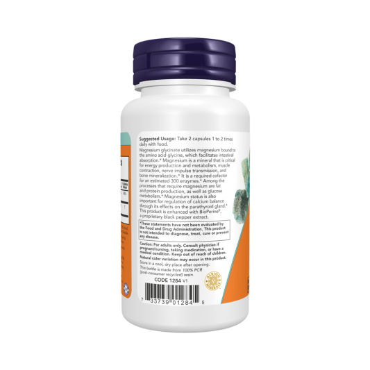 NOW MAGNESIUM GLYCINATE with BioPerine ® (60 вег.капс)