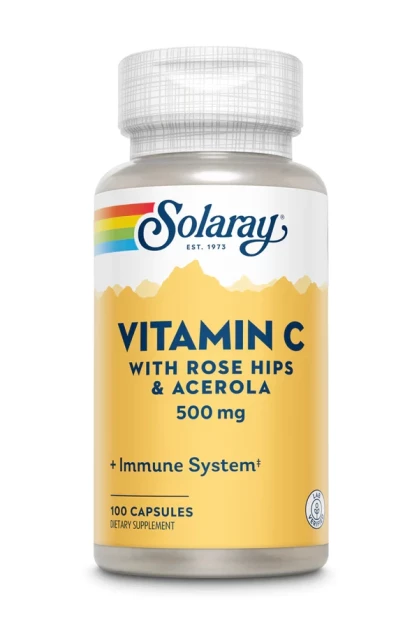 SOLARAY Vitamin C with Rose Hips &amp; Acerola (100 капс)