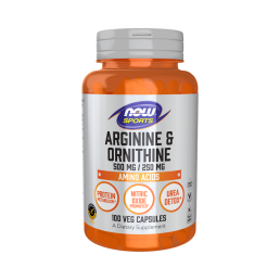NOW ARGININE & ORNITHINE 500/250 мг (100 капс)
