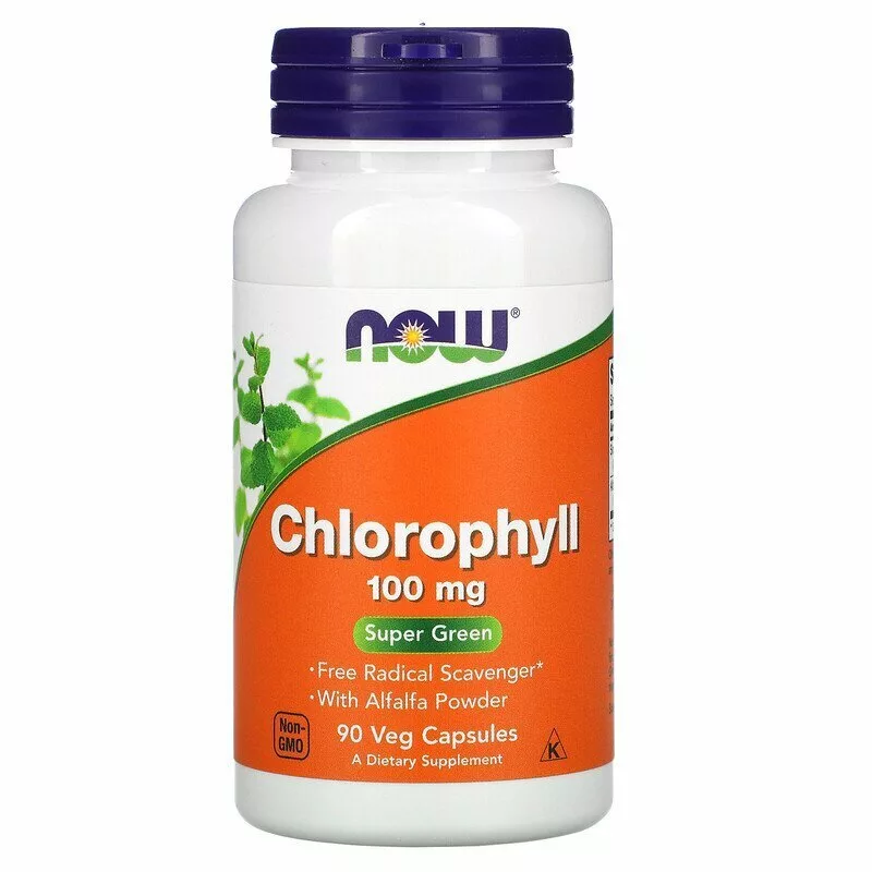 Хлорофилл NOW Chlorophyll 100 мг (90 вег.капс)