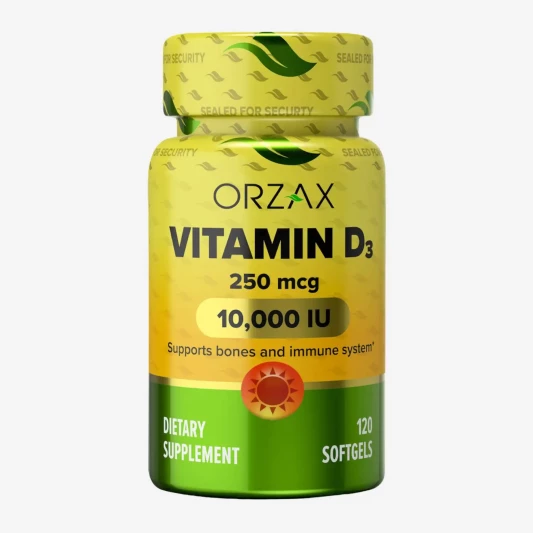 ORZAX Vitamin D3 10 000 МЕ (120 сфотгель)