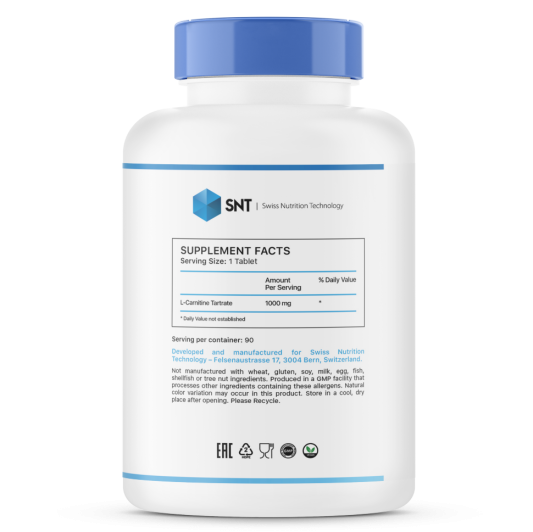SNT L-Carnitine Tartrat 1000 мг (60 табл)
