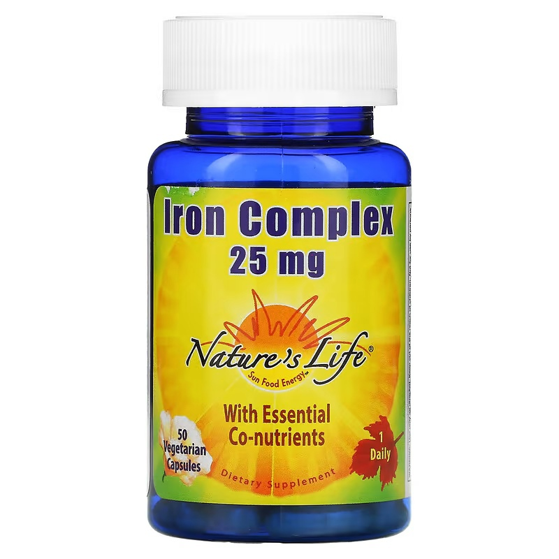 Железо Nature`s Life Iron Complex 25 мг (50 капс)