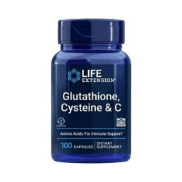 Life Extension Glutathione, Cysteine &amp; C, Глутатион, Цистеин &amp; С (120 капс)