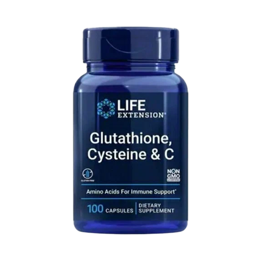 Life Extension Glutathione, Cysteine &amp; C, Глутатион, Цистеин &amp; С (120 капс)