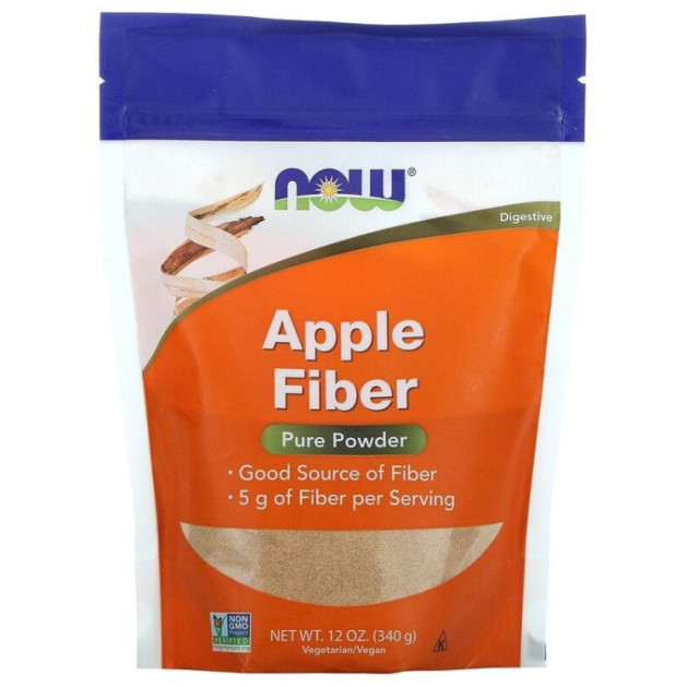 Клетчатка NOW APPLE FIBER POWDER (340 гр)