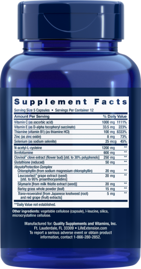Поддержка печени Life Extension Anti-Alcohol Complex (60 капс)