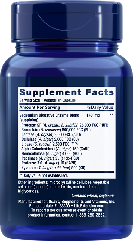 Энзимы Life Extension Enhanced Super Digestive Enzymes  (60 вег.капс)