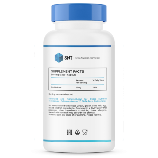 SNT Zinc Picolinate Capsules 22mg (90 капс)
