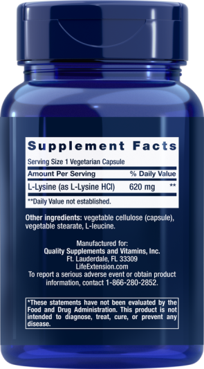 Лизин Life Extension L-Lysine (100 вег.капс)