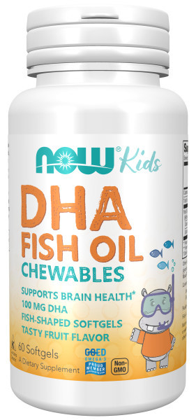 Омега детская NOW DHA 100 мг (60 жев.капс)