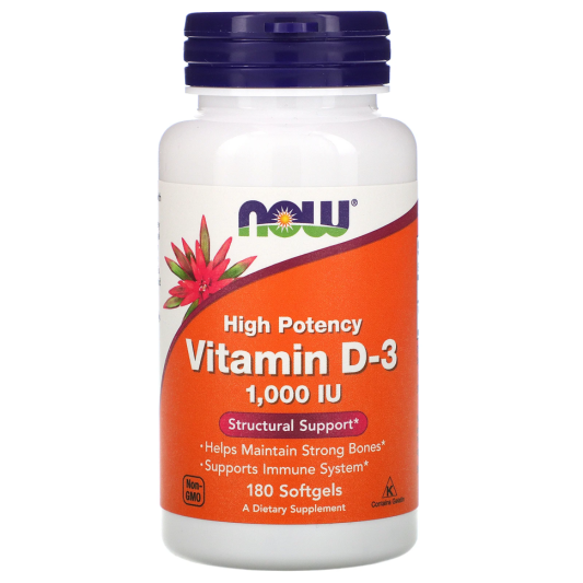 NOW Vitamin D-3 1000 МЕ (180 капс)