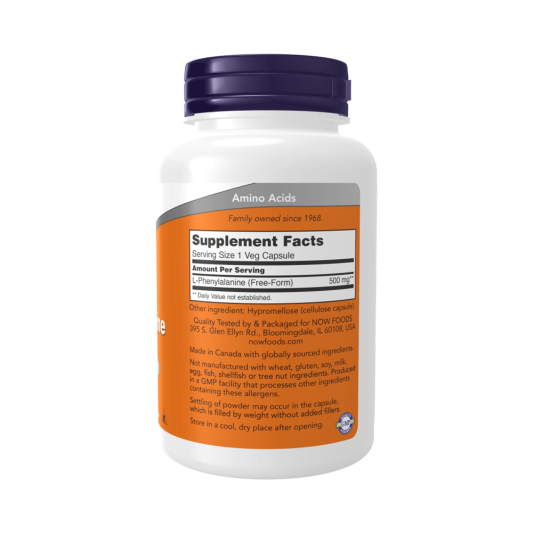 NOW PHENYLALANINE 500 мг (120 вегкапс)