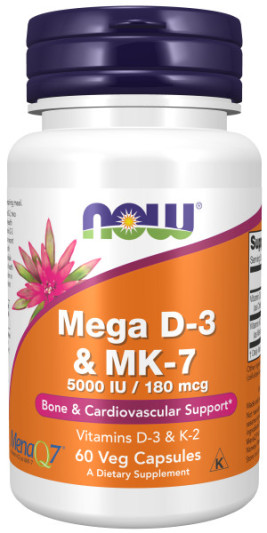 NOW MEGA D-3 &amp; MK-7 (60 капс)