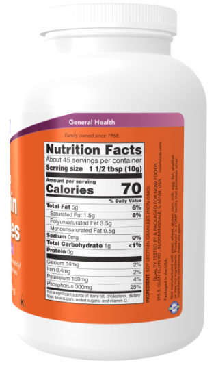 NOW Lecithin Gran Non-GMO (454 гр)