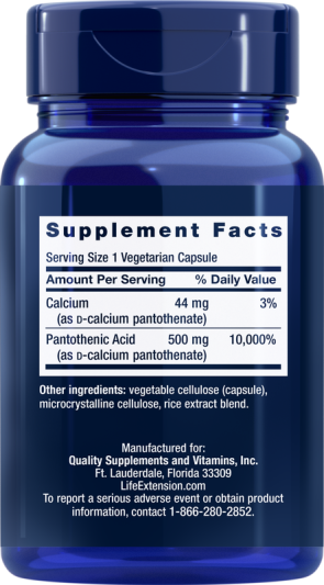 Life Extension Pantothenic Acid (100 вег.капс)