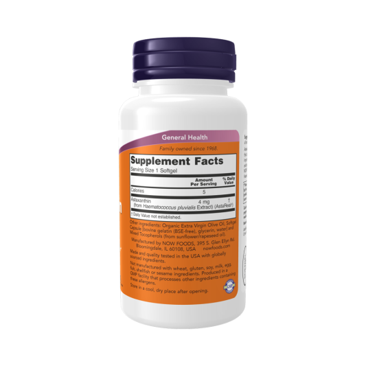 NOW ASTAXANTHIN 4 мг (90 капс)