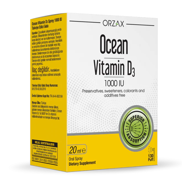 ORZAX OCEAN VITAMIN D3 1000 МЕ SPRAY (20 мл)