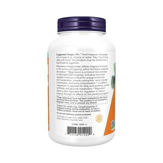 NOW MAGNESIUM BISGLYCINATE POWDER (226,79 гр)