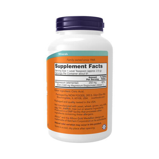 NOW MAGNESIUM BISGLYCINATE POWDER (226,79 гр)