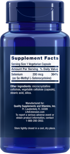 Селен Life Extension Se-Methyl L-Selenocysteine 200 мкг (90 вег.капс)