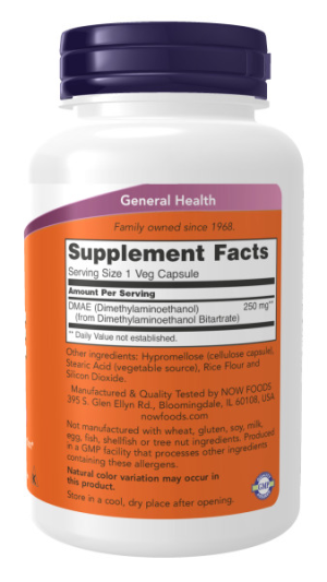 NOW DMAE 250 мг (100 вег.капс)