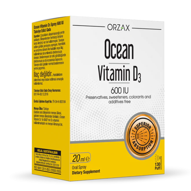 ORZAX OCEAN VITAMIN D3 600 МЕ SPRAY (20 мл)