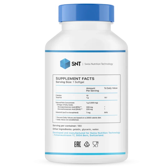 Жирные кислоты SNT Omega-3 MEGA (180 капс)