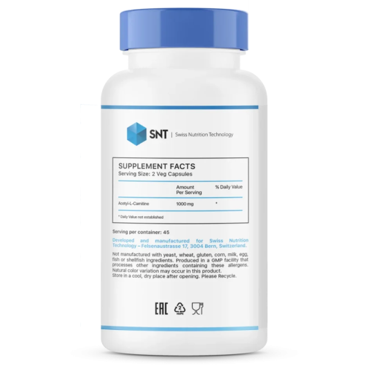 Для снижения веса SNT Acetyl L-Carnitine (90 капс)