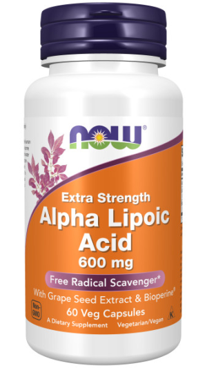 NOW ALPHA LIPOIC ACID 600 мг (60 вег.капс)
