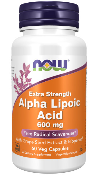 Антиоксидант NOW ALPHA LIPOIC ACID 600 мг (60 вег.капс)