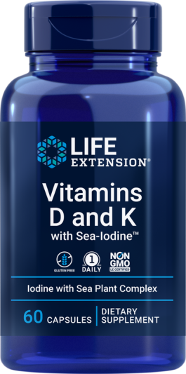 Life Extension D and K with Sea-Iodine™ (60 капс)
