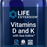 Life Extension D and K with Sea-Iodine™ (60 капс) Life Extension D and K with Sea-Iodine™ (60 капс)