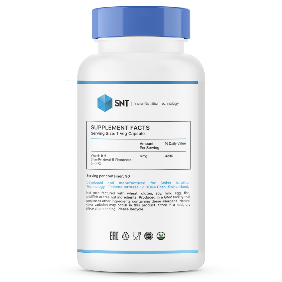 Отдельные витамины SNT B-6 ((pyridoxal 5 phosphate) 6 мг (90 вег.капс)