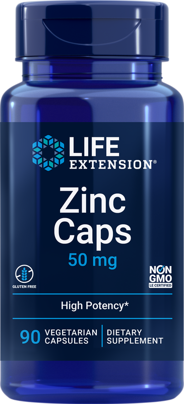 Цинк Life Extension ZINC Caps 50 мг (90 вег.капс)