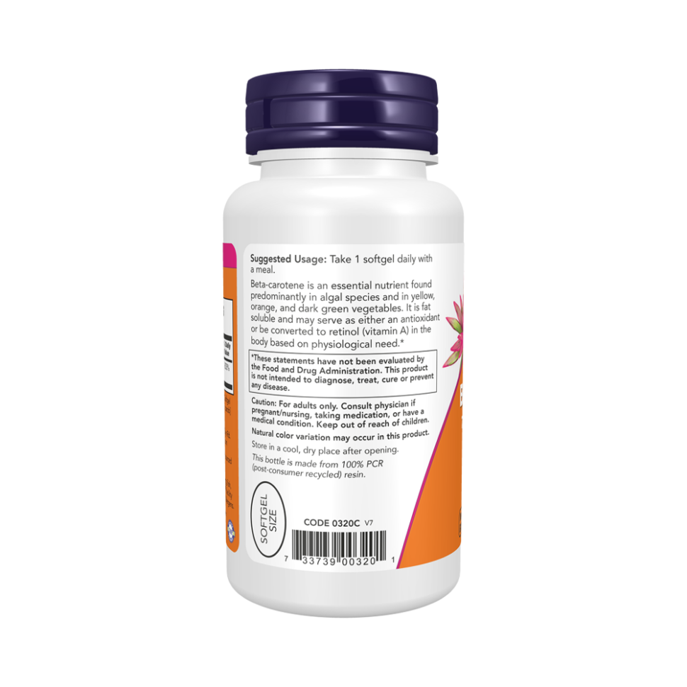 NOW NATURAL BETA CAROTENE 25000 МЕ (90 капсул)