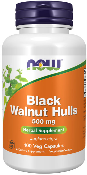 Антиоксиданты NOW BLACK WALNUT HULLS 500 мг (100 вегкапс)