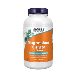 NOW MAGNESIUM CITRATE 200 мг (250 табл)
