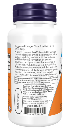 NOW NAC-ACETYL CYSTEINE 1000 мг (60 таб)