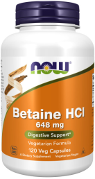 Улучшение пищеварения NOW BETAINE HCL (120 вегкапс)
