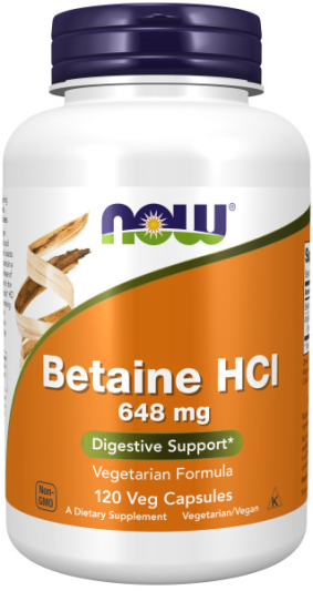 NOW BETAINE HCL (120 вегкапс)