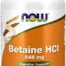 Улучшение пищеварения NOW BETAINE HCL (120 вегкапс)