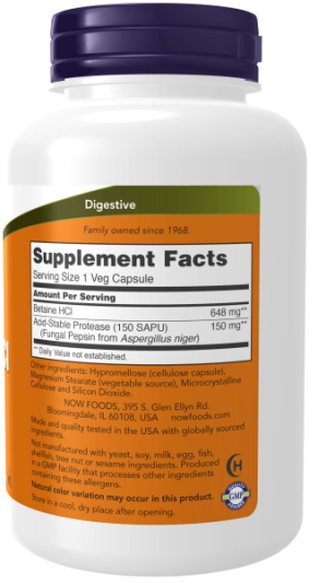 NOW BETAINE HCL (120 вегкапс)
