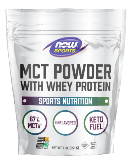 Масло МСТ NOW MCT POWDER WITH WHEY PROTEIN (454 гр)