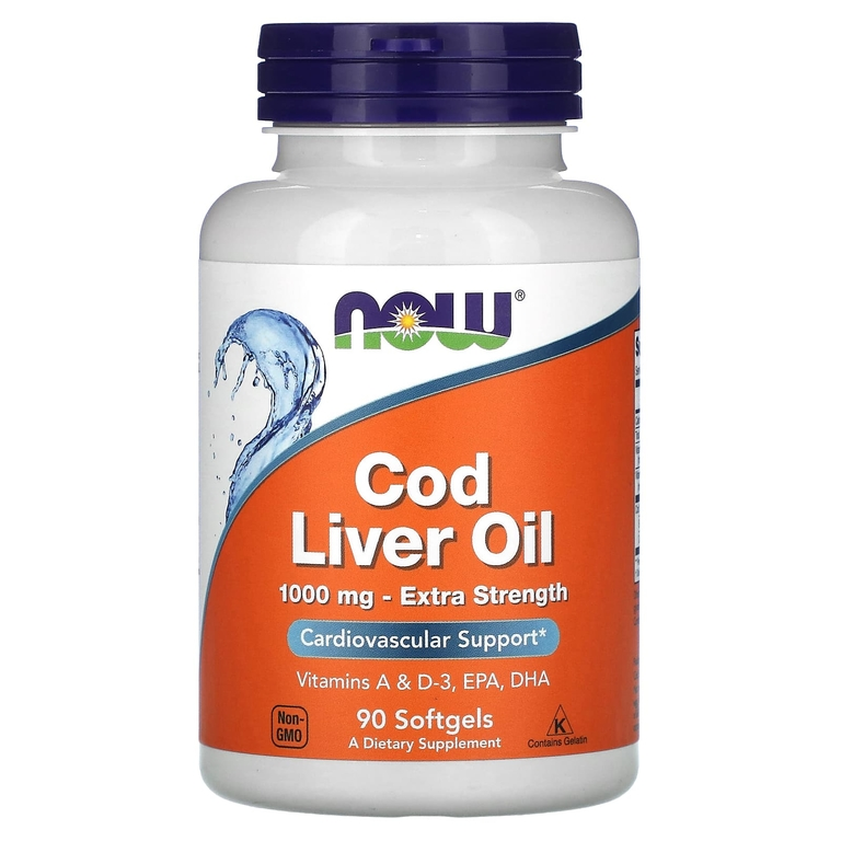 NOW COD LIVER OIL EXTRA STRENGHT (90 капс)