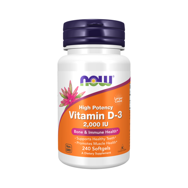 NOW Vitamin D-3 2000 МЕ (240 капс)